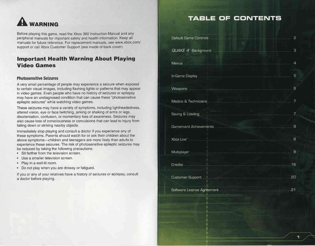 Quake 4 (Xbox 360) Game Manual 2