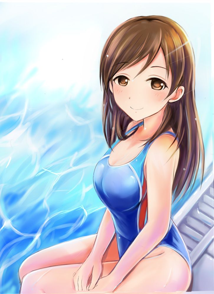 Cute 2D image of swimming swimsuit. 10