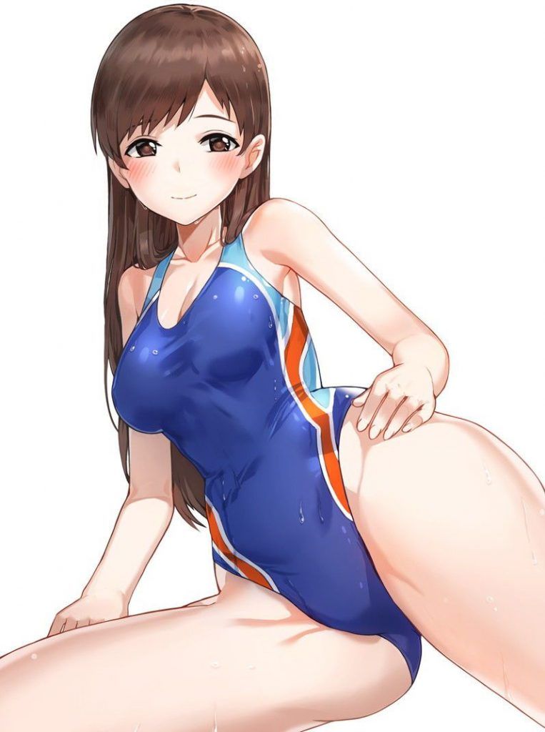 Cute 2D image of swimming swimsuit. 2