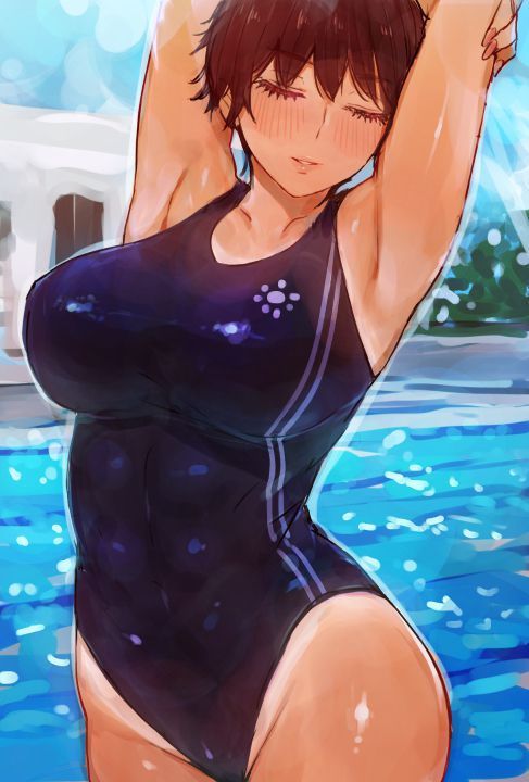 Cute 2D image of swimming swimsuit. 8