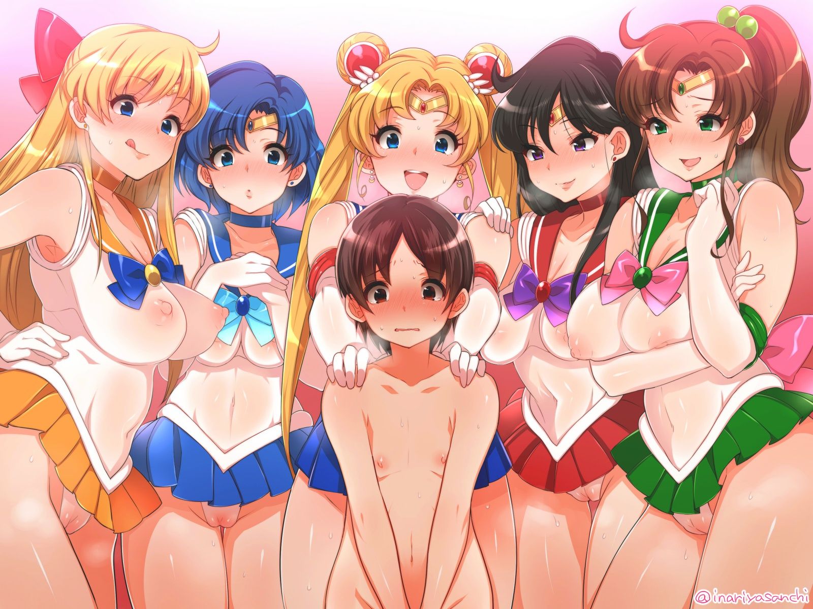 Mercury's throat erotic secondary erotic images are full boobs! [Sailor Moon] 6
