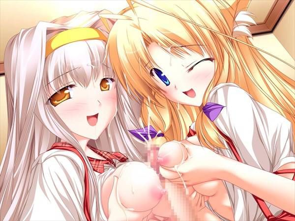Erotic anime summary erotic image that is double at the same time by two girls [secondary erotic] 10
