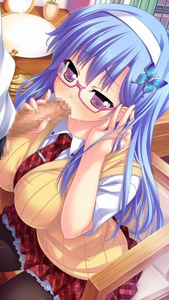Erotic anime summary Erotic image collection [40 sheets] that you can enjoy the unique Eros of glasses girls 25
