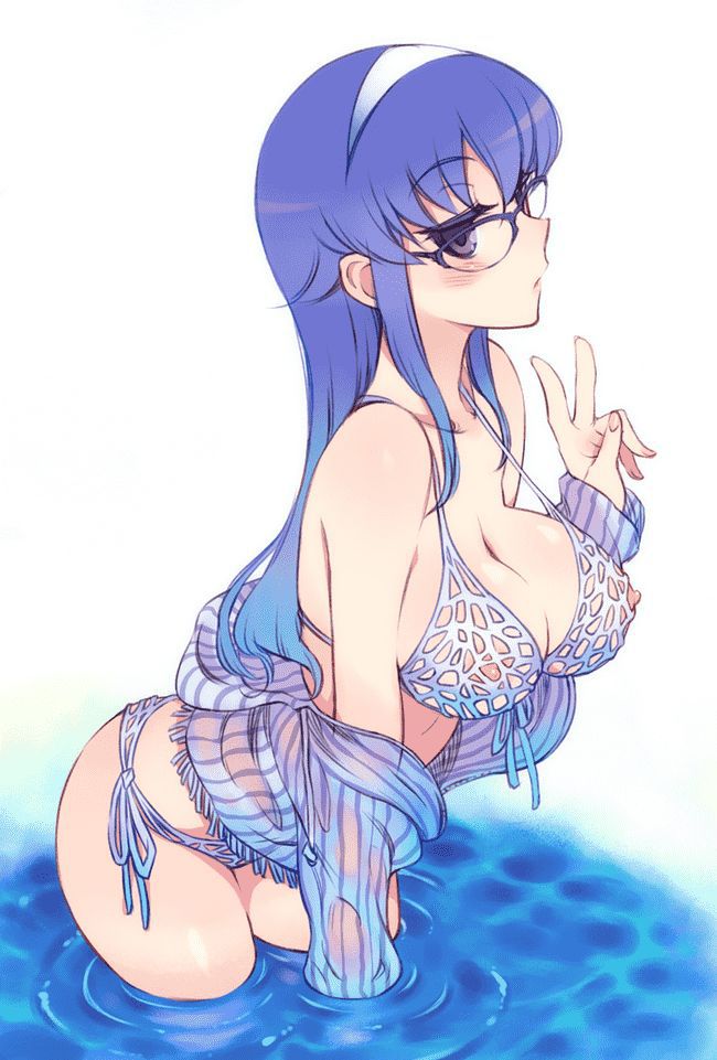Erotic anime summary Erotic image collection [40 sheets] that you can enjoy the unique Eros of glasses girls 41