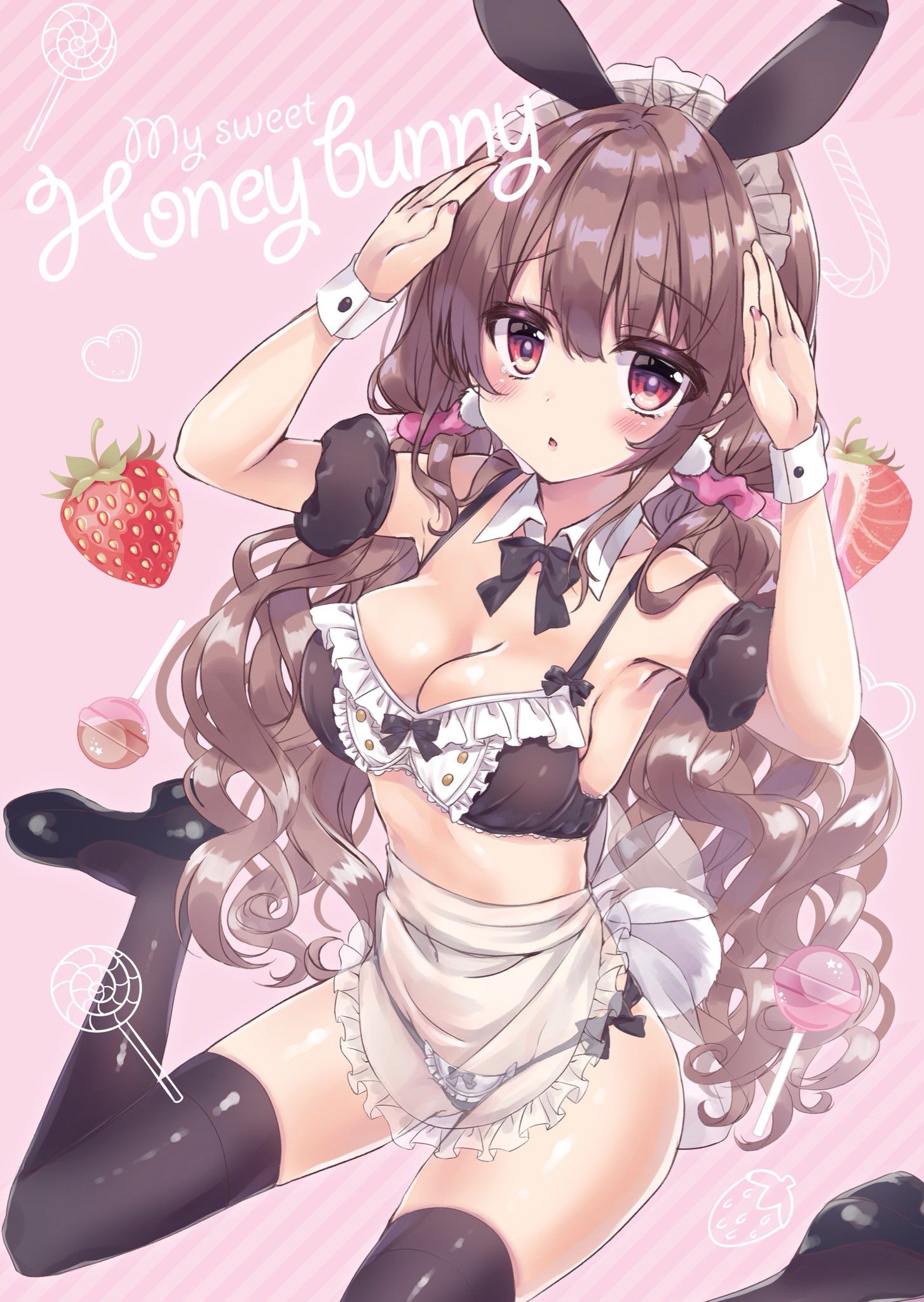 Erotic anime summary Erotic image collection of beautiful girls wearing sexy black underwear [50 sheets] 22