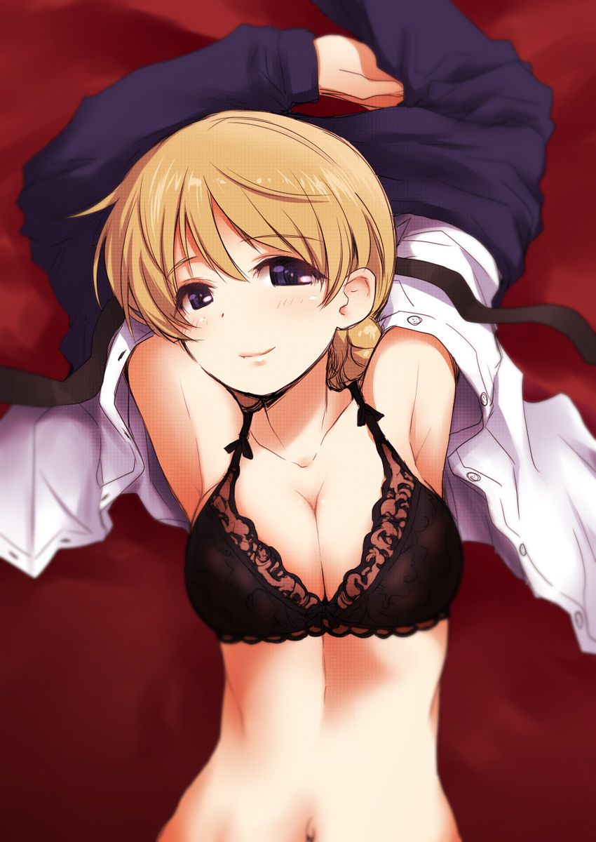 Erotic anime summary Erotic image collection of beautiful girls wearing sexy black underwear [50 sheets] 37