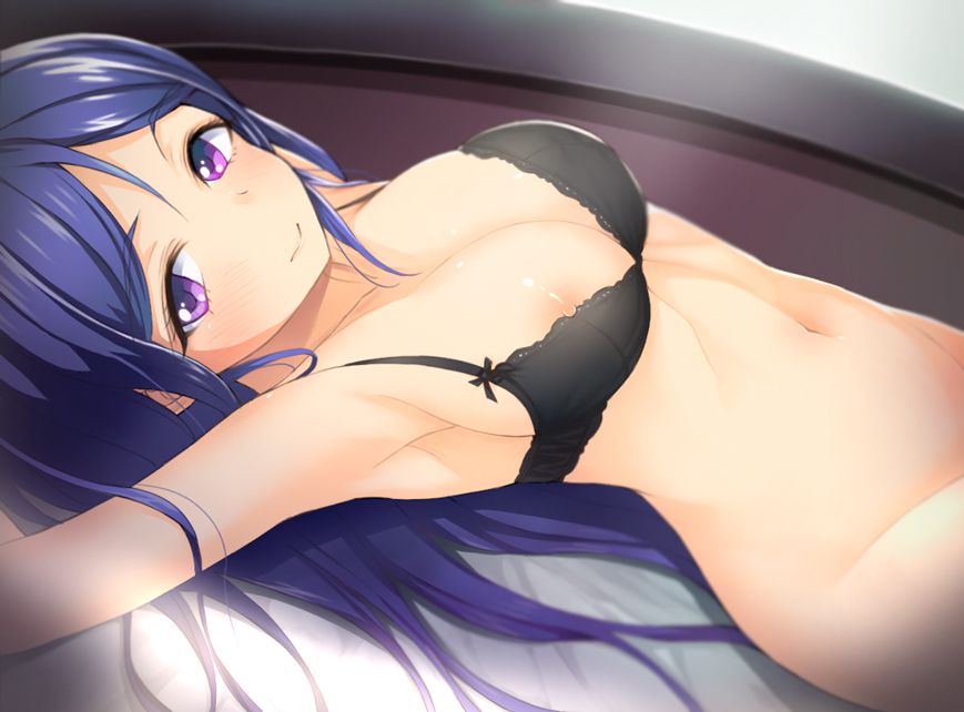Erotic anime summary Erotic image collection of beautiful girls wearing sexy black underwear [50 sheets] 45