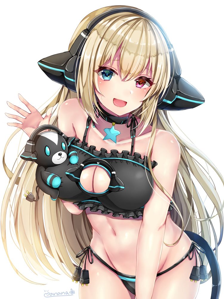 Erotic anime summary Erotic image collection of beautiful girls wearing sexy black underwear [50 sheets] 51