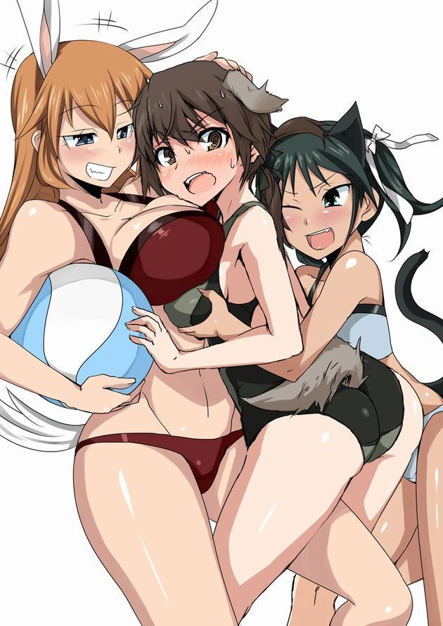 Strike Witches: Geltrud Balk horn's intense erotic and saddled secondary erotic image summary 4