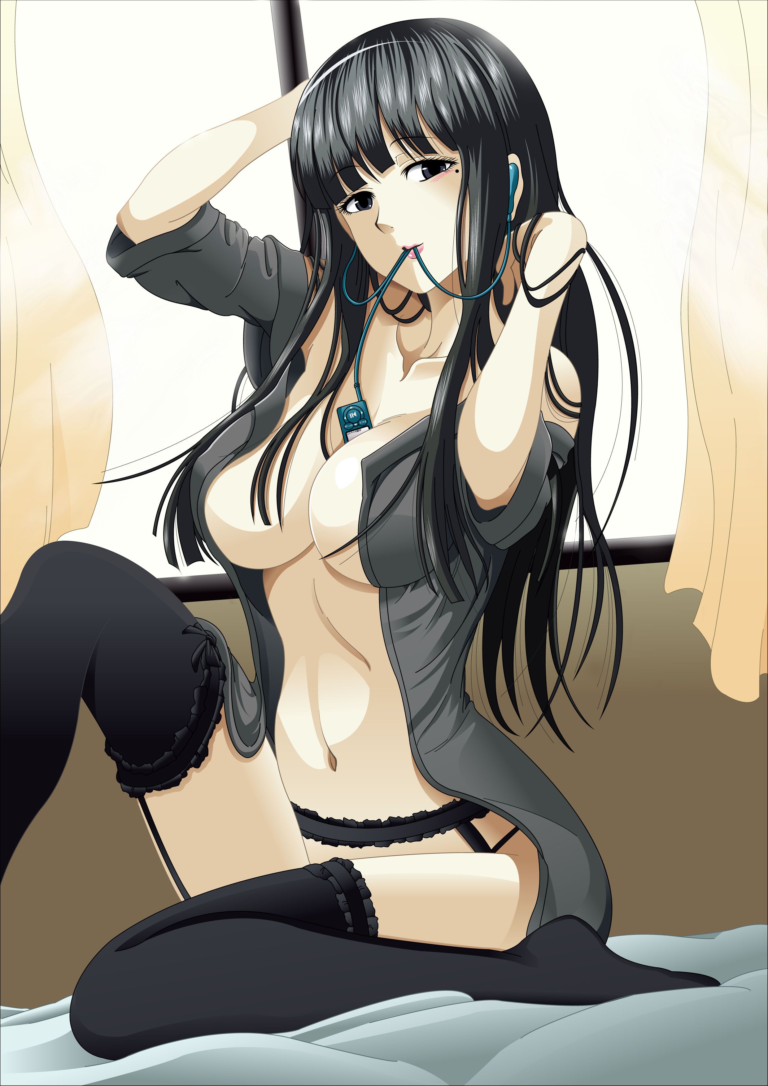 Two-dimensional erotic image of a girl with a clear erotic equipped garter belt → the initial equipment [Garter belt] 33