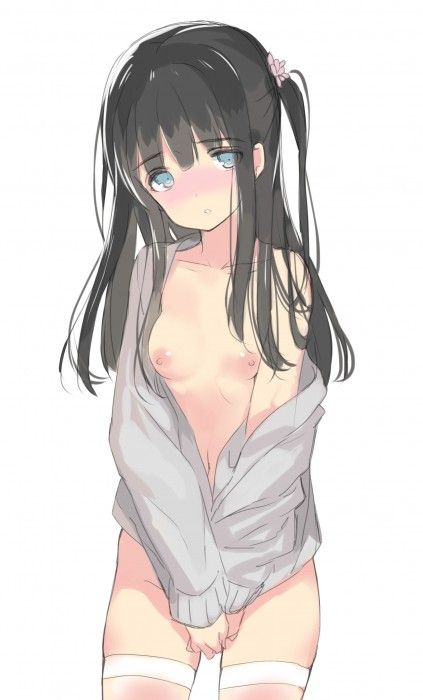 【Secondary erotic】 Here is an erotic image of a girl with a naked shirt and a line of the body 7