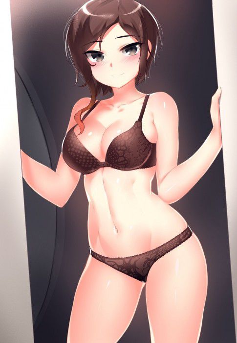 【Secondary erotic】 Here is an erotic image of a girl in a sense underwear wearing a sense than being naked 12