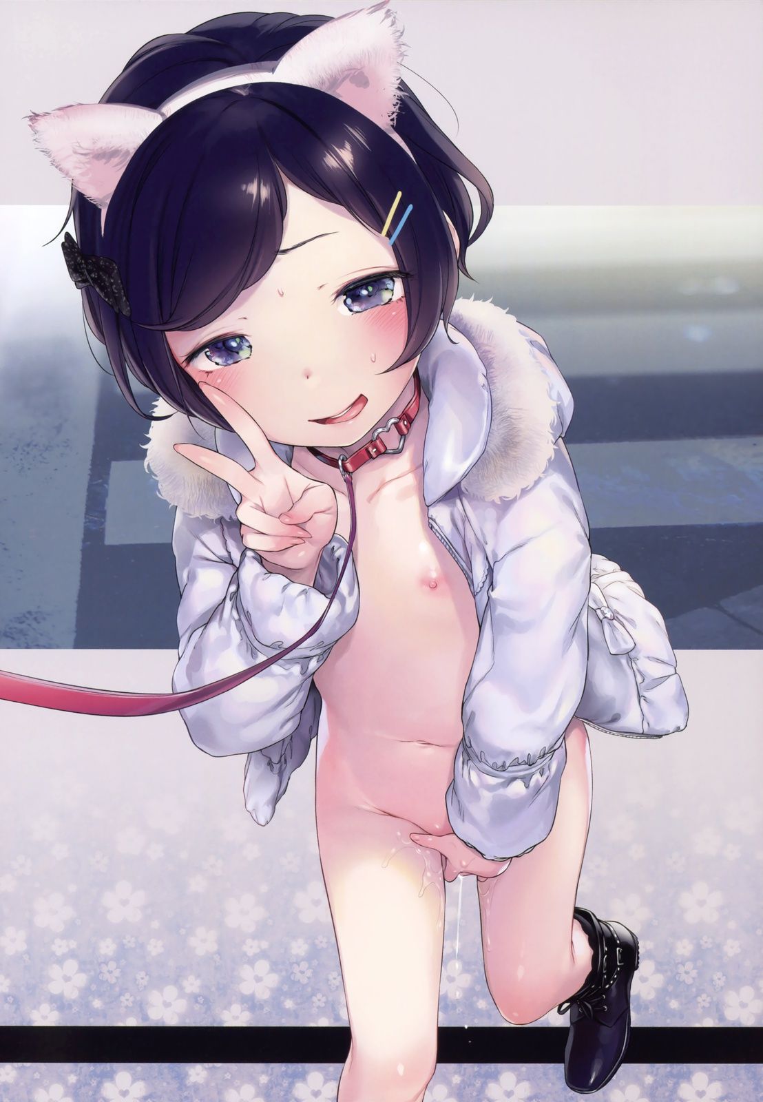 Two-dimensional erotic image of masturbation Loli girl who feels too comfortable and does not stop 4