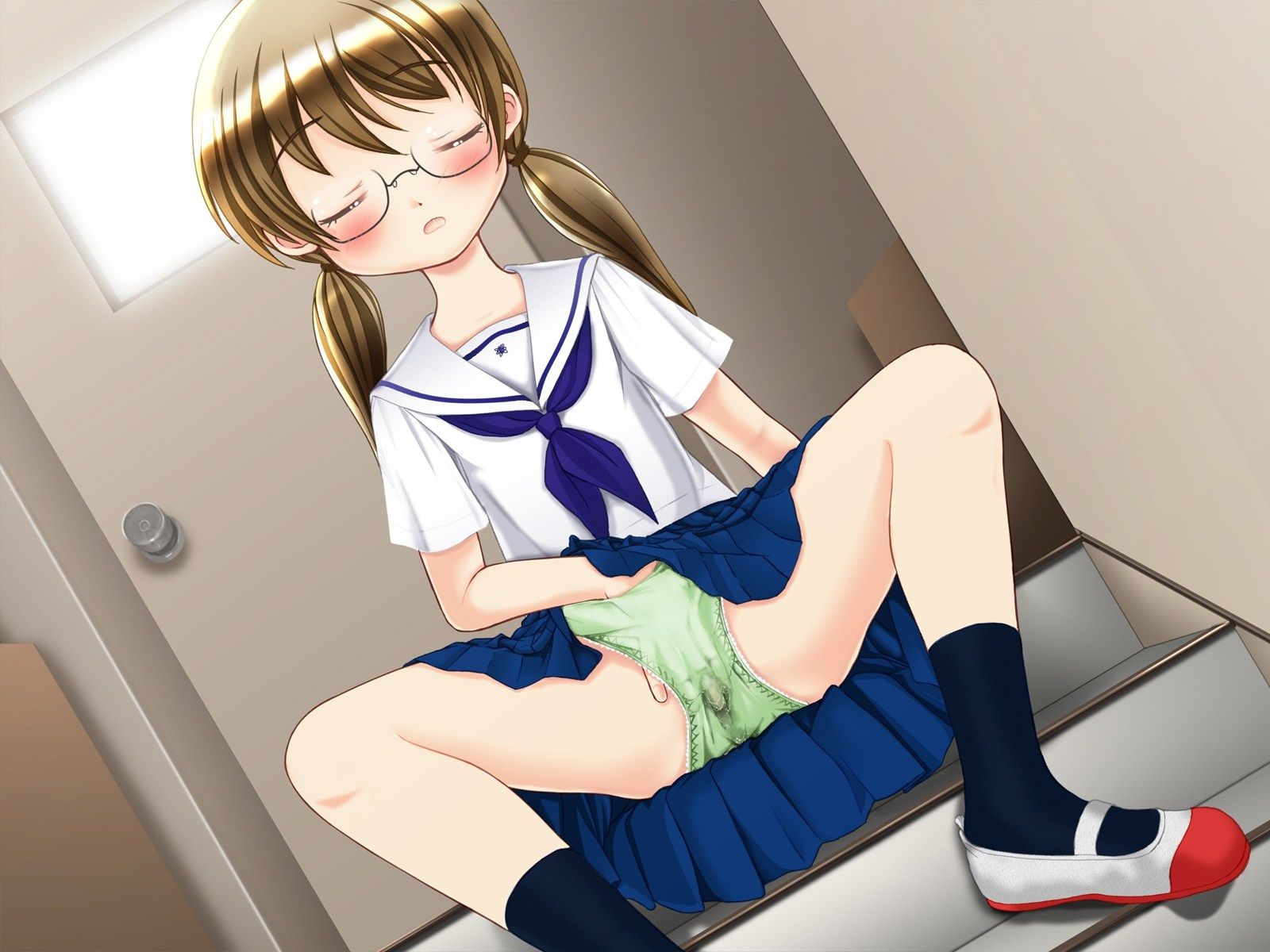 Two-dimensional erotic image of masturbation Loli girl who feels too comfortable and does not stop 6