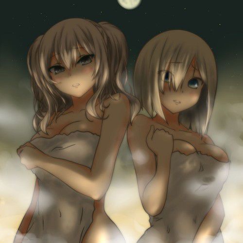 Erotic anime summary Beautiful girls in bath towels that can not hide body [secondary erotic] 15