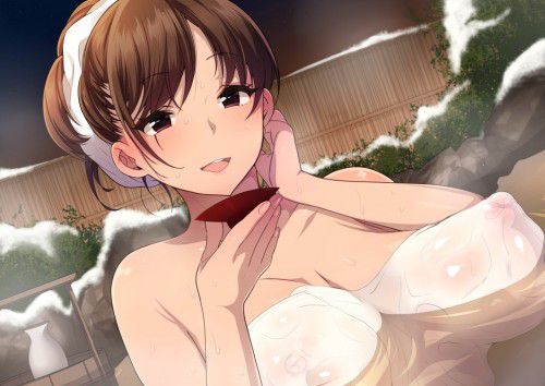Erotic anime summary Beautiful girls in bath towels that can not hide body [secondary erotic] 16