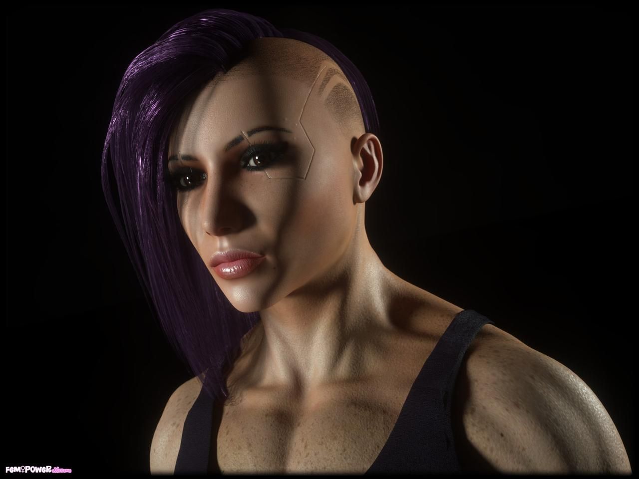 MUSCLE Ciber punk 2077 and futurist concept 3D models by Tigersan 33