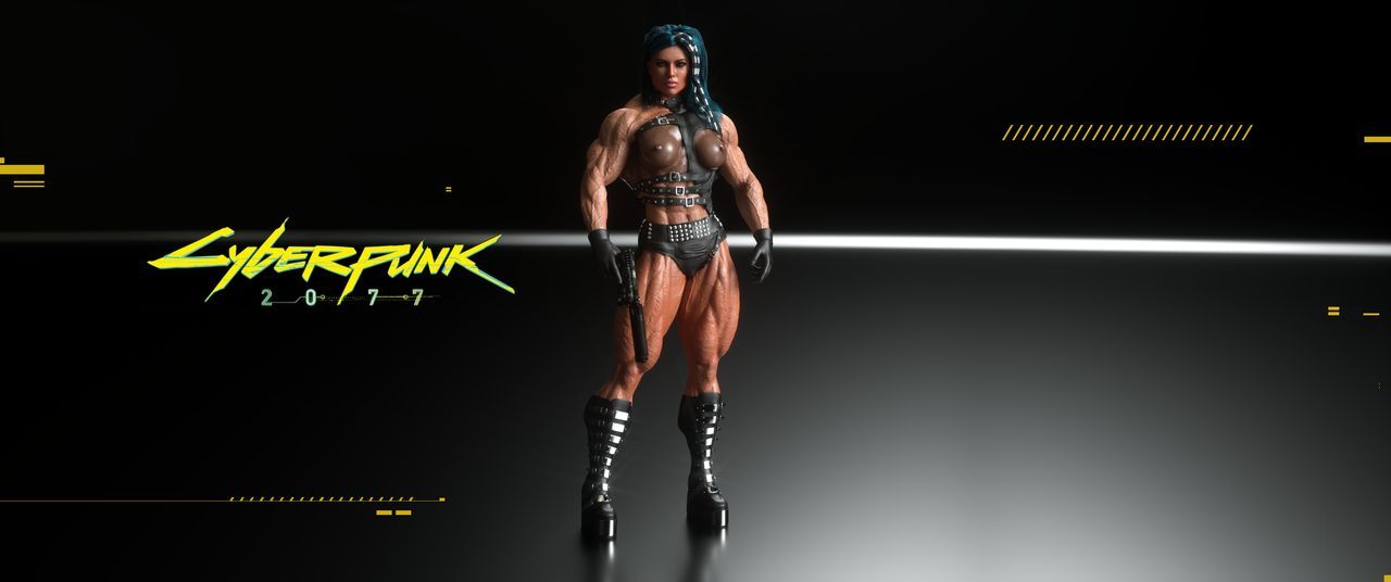 MUSCLE Ciber punk 2077 and futurist concept 3D models by Tigersan 7