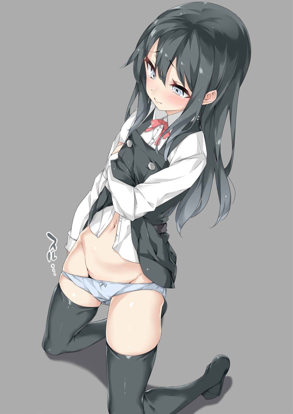 Two-dimensional erotic image that Loli beautiful girl is showing me a somehow skirt 2