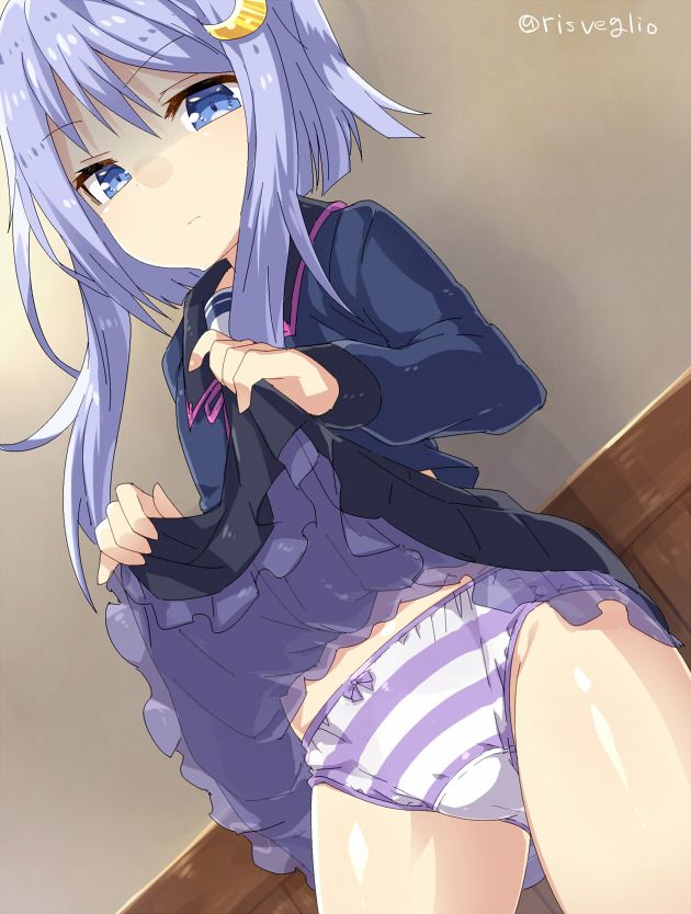 Two-dimensional erotic image that Loli beautiful girl is showing me a somehow skirt 9