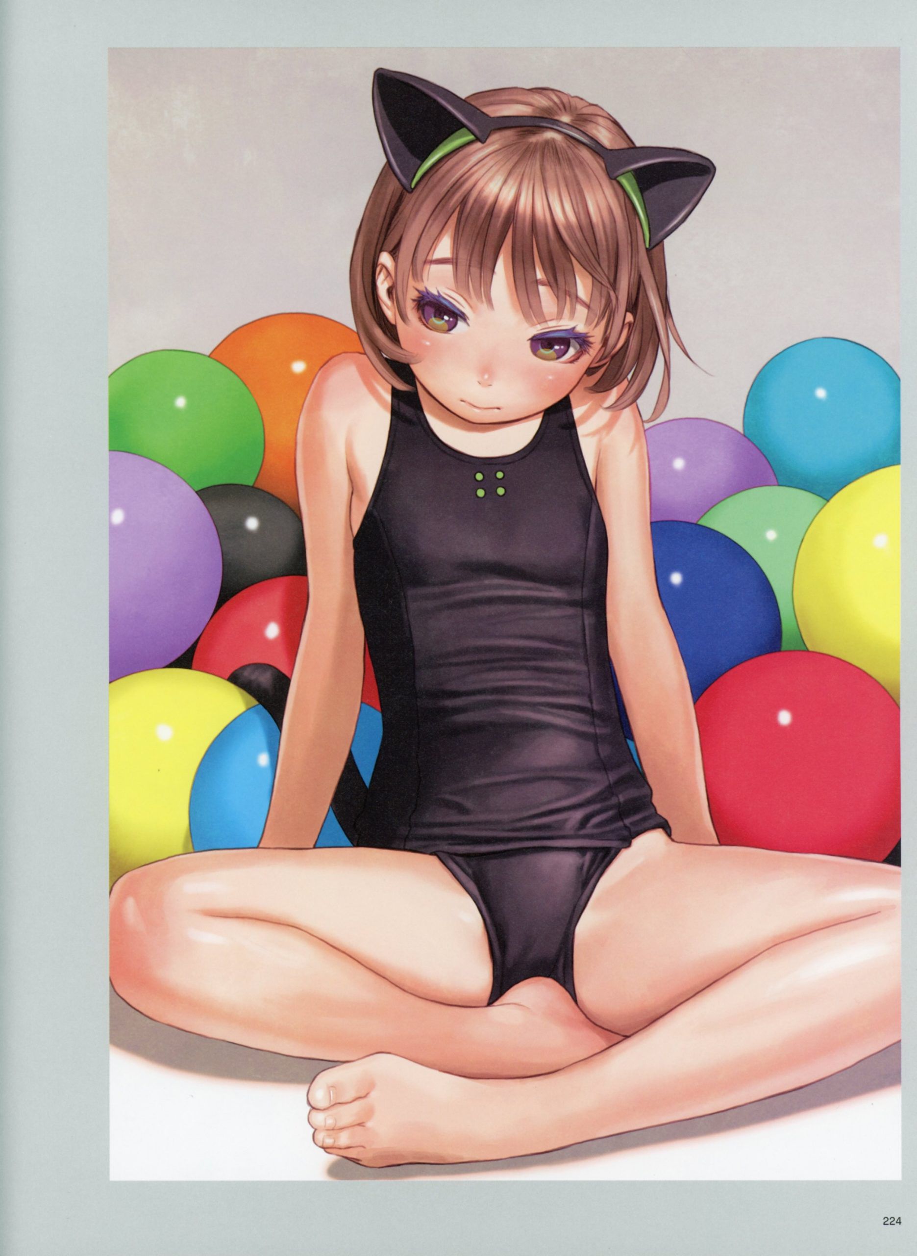 Two-dimensional erotic image of a girl in a bruising and erotic sukusui figure 19