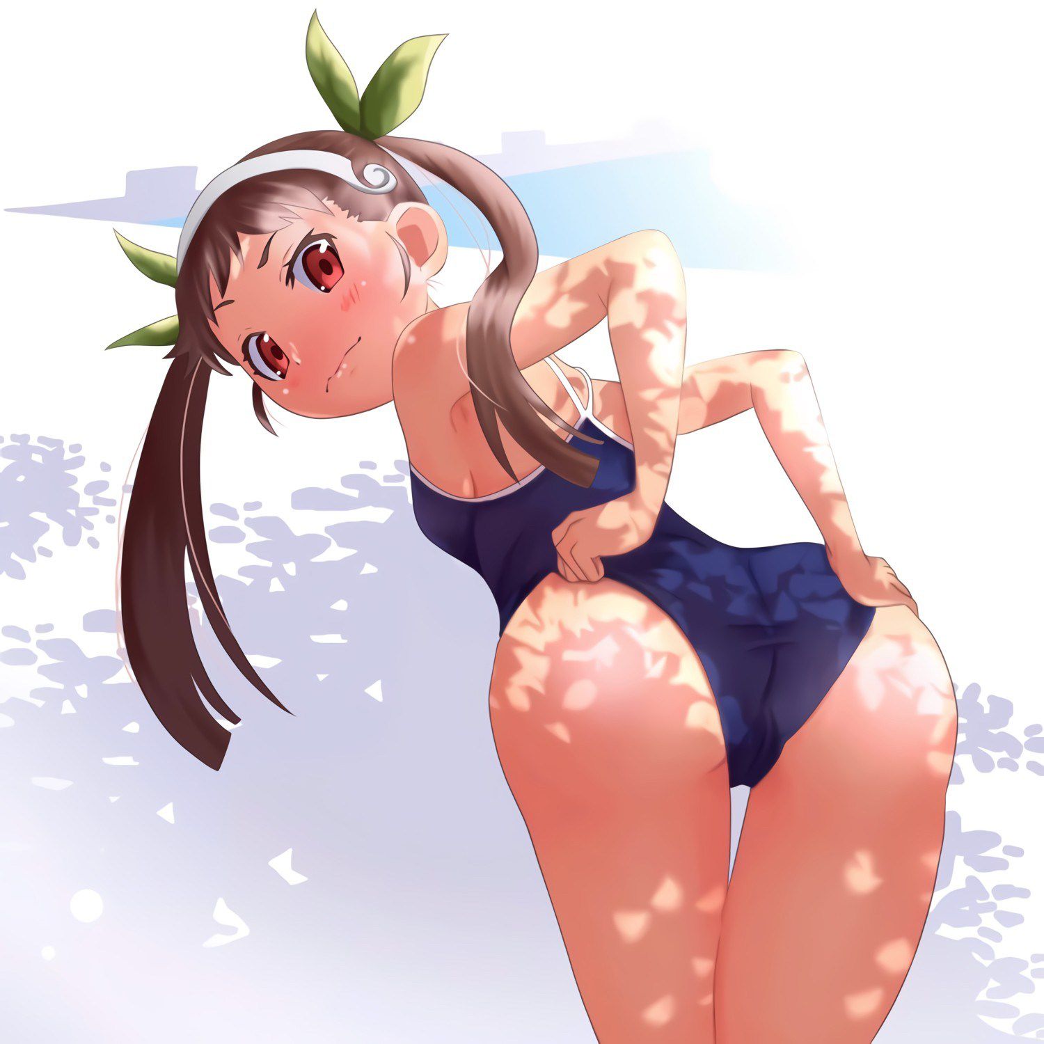 Two-dimensional erotic image of a girl in a bruising and erotic sukusui figure 8