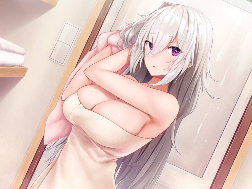 【Secondary】 Sexy erotic image of bathing beauty hiding only with a bath towel until the body cools down 74