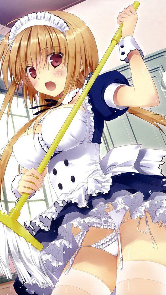 2D erotic image that it would be fun every day if such a beautiful maid was at home 26