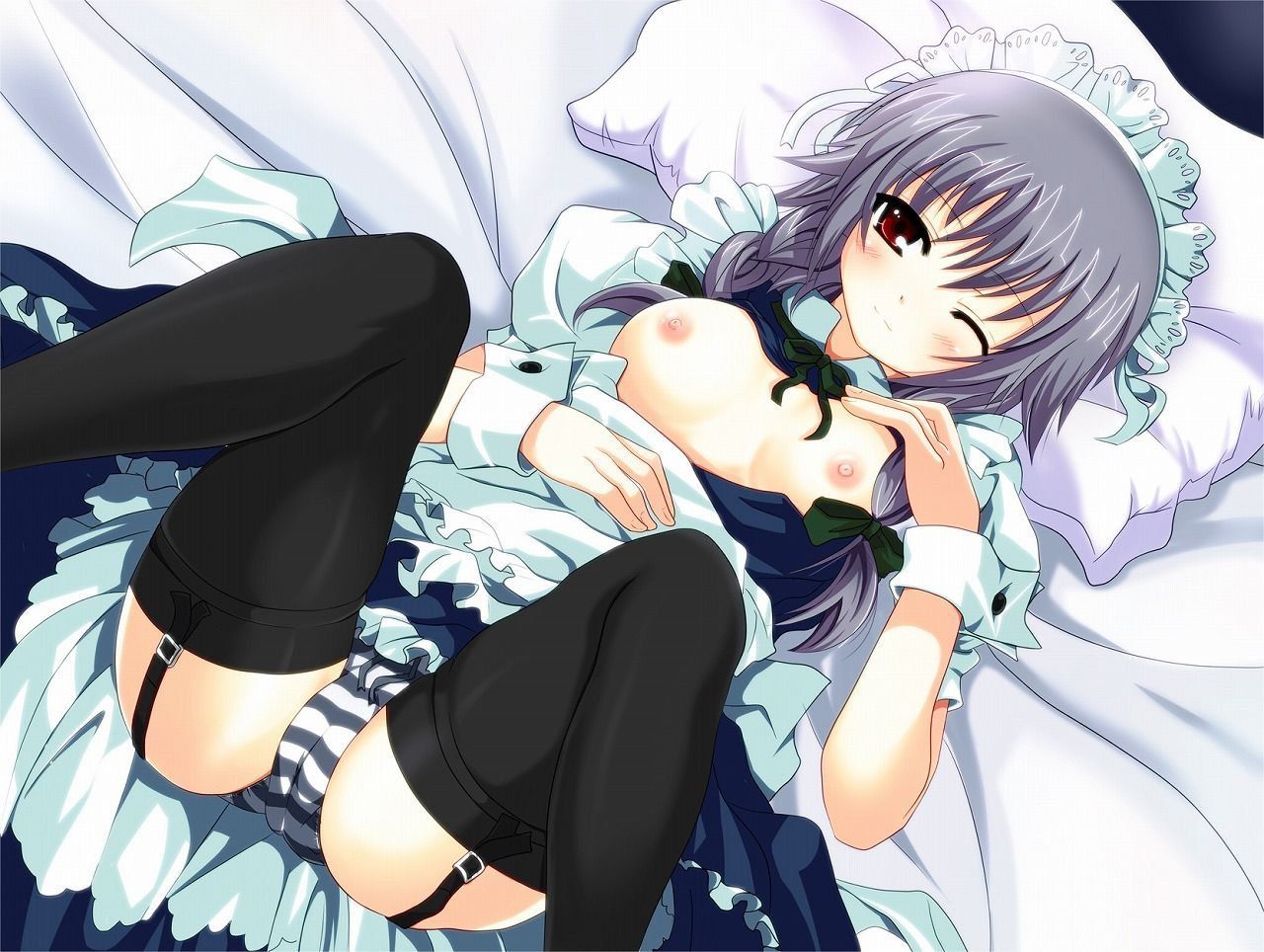 2D erotic image that it would be fun every day if such a beautiful maid was at home 43