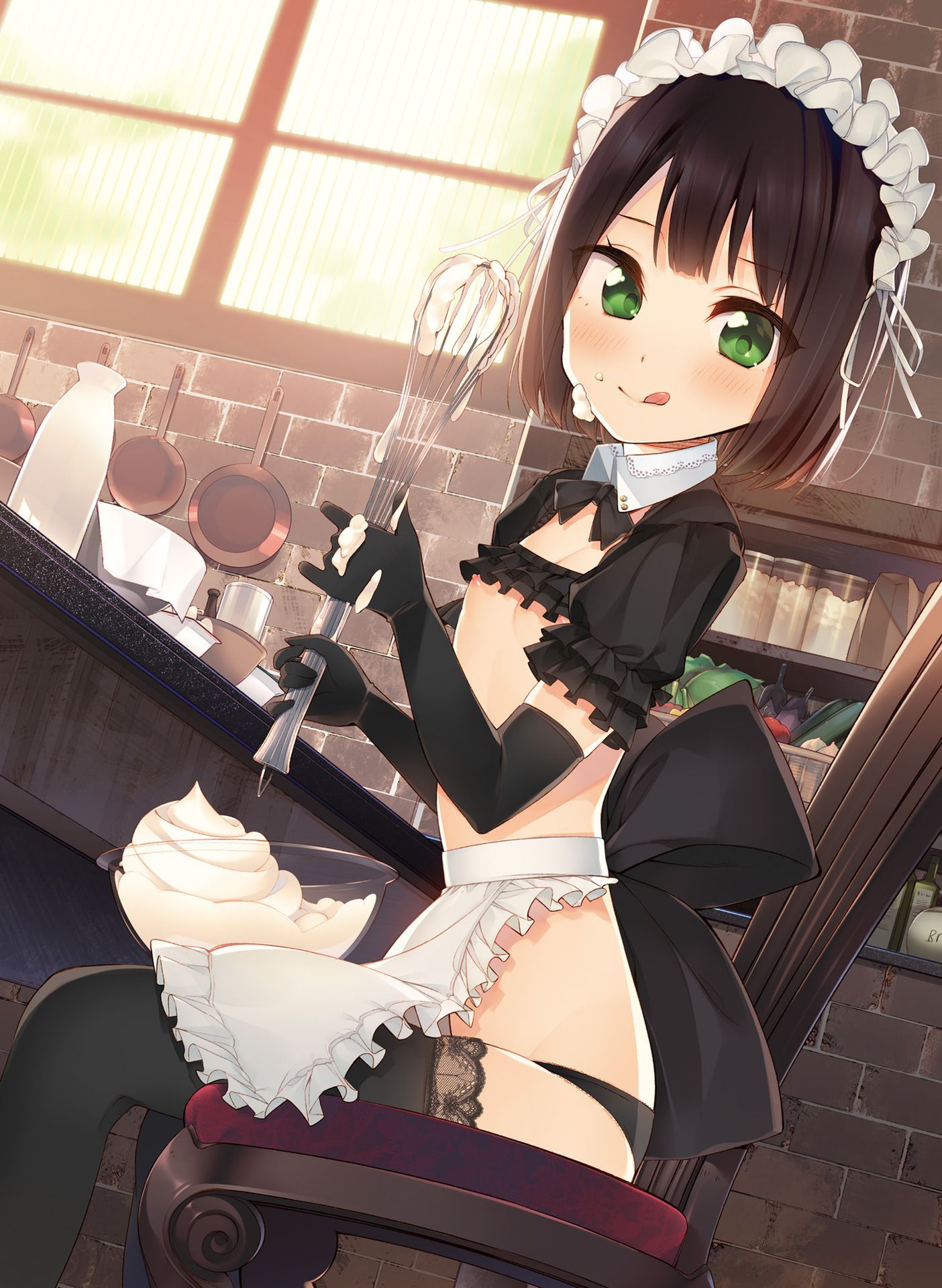 2D erotic image that it would be fun every day if such a beautiful maid was at home 50