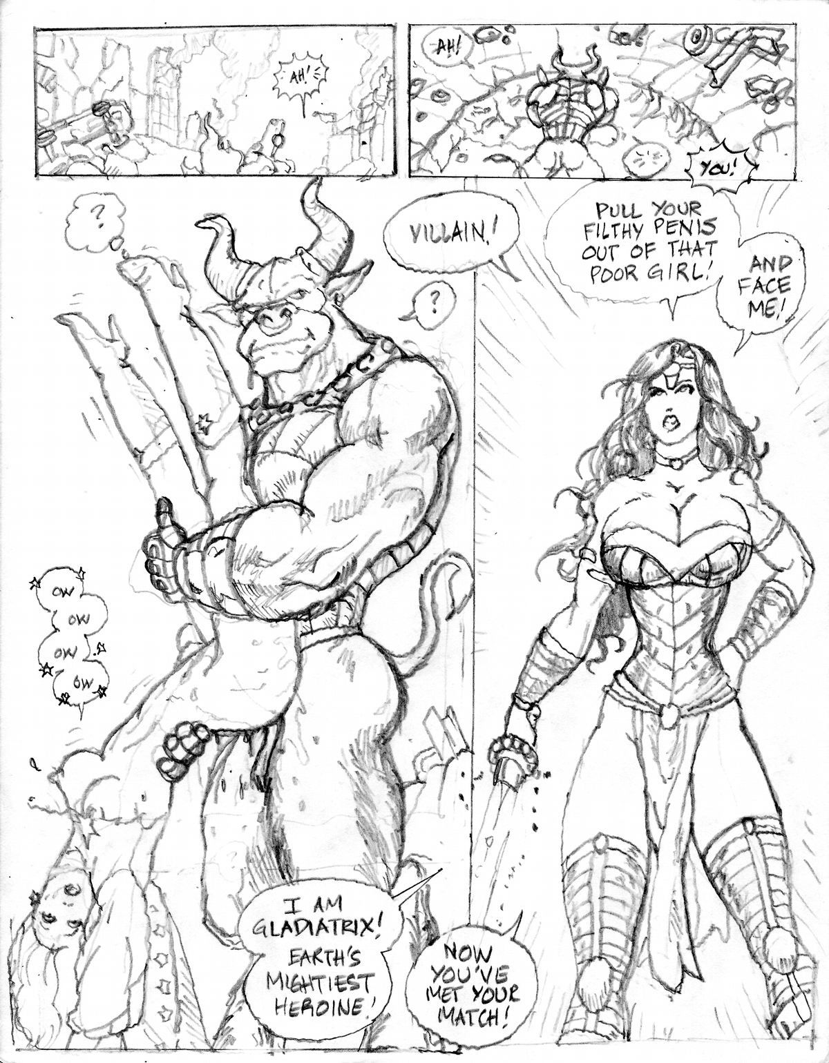 Ksennin Superhero Sketches and Comics 4