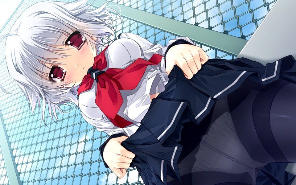 A two-dimensional erotic image that raises the skirt and makes you see a pantsu or 4