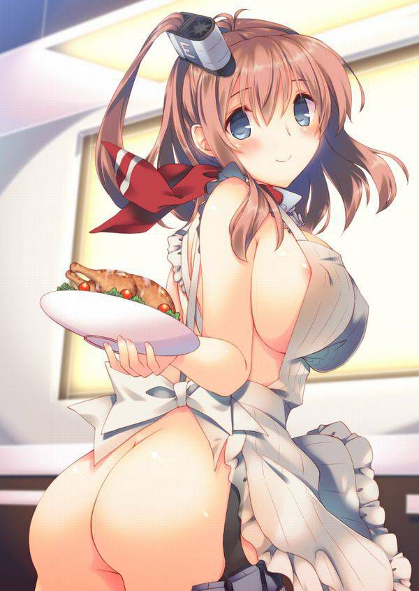 【Secondary erotic image】 Girls standing in the kitchen in an apron naked This is habo immediately Www naked apron image summary 1