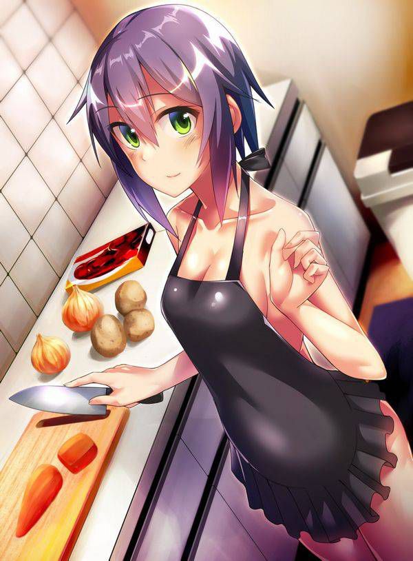 【Secondary erotic image】 Girls standing in the kitchen in an apron naked This is habo immediately Www naked apron image summary 20