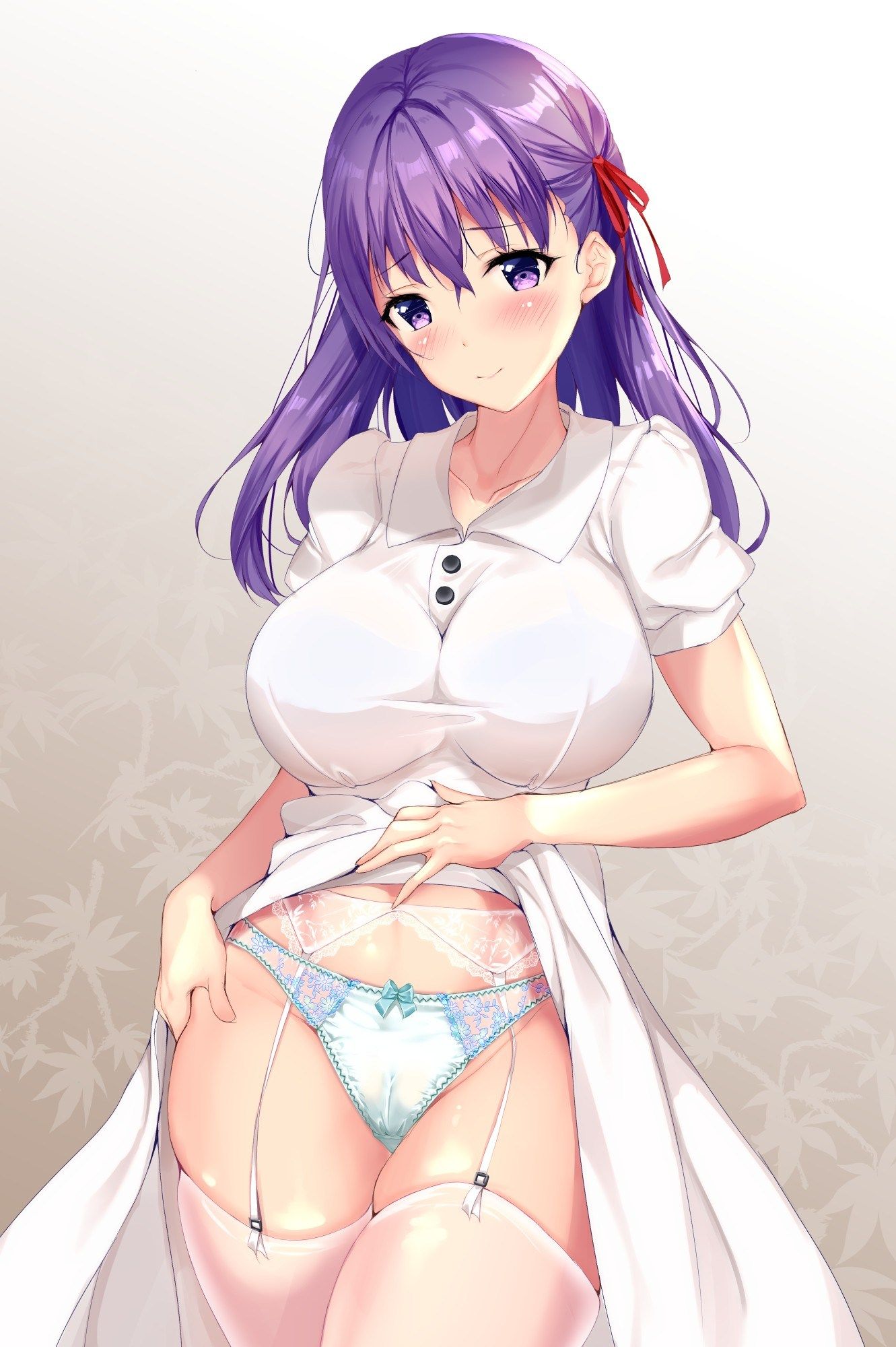 Guts! 2D erotic image of an all-you-can-worship sister with a garter belt! 18