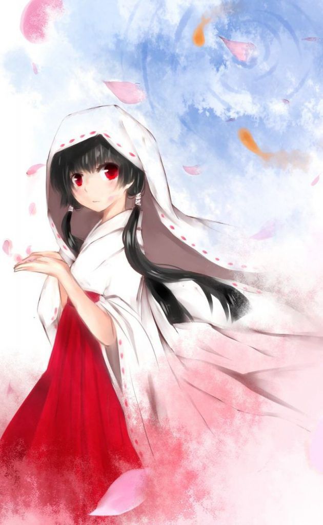I want to make one shot with the image of a shrine maiden 2