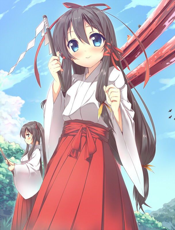 I want to make one shot with the image of a shrine maiden 20