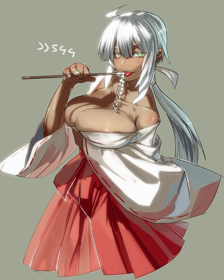 I want to make one shot with the image of a shrine maiden 6