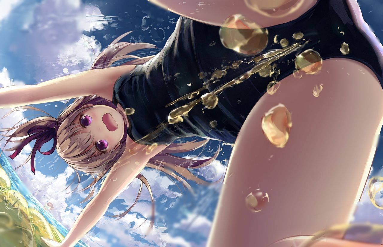 2D erotic image [pissing] mysterious golden water leaking out of the girl's 23