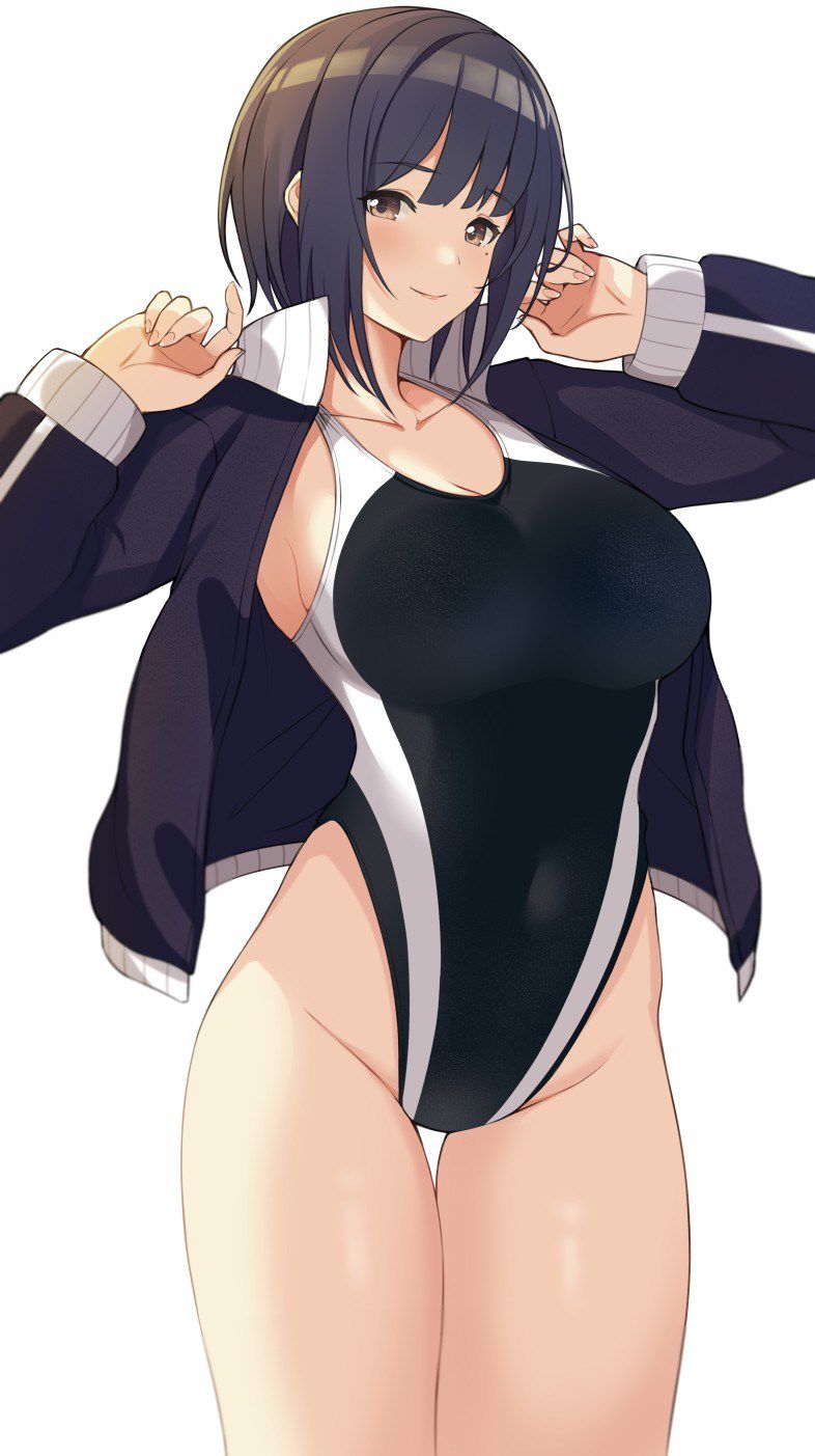 Isn't the new use of swimming swimsuits not underwater, but athletics? Two-dimensional erotic image of a sexy girl in a swimsuit that makes you think 15