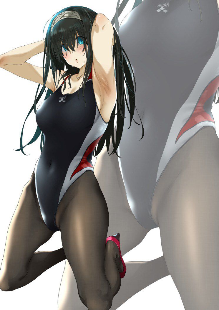 Isn't the new use of swimming swimsuits not underwater, but athletics? Two-dimensional erotic image of a sexy girl in a swimsuit that makes you think 18