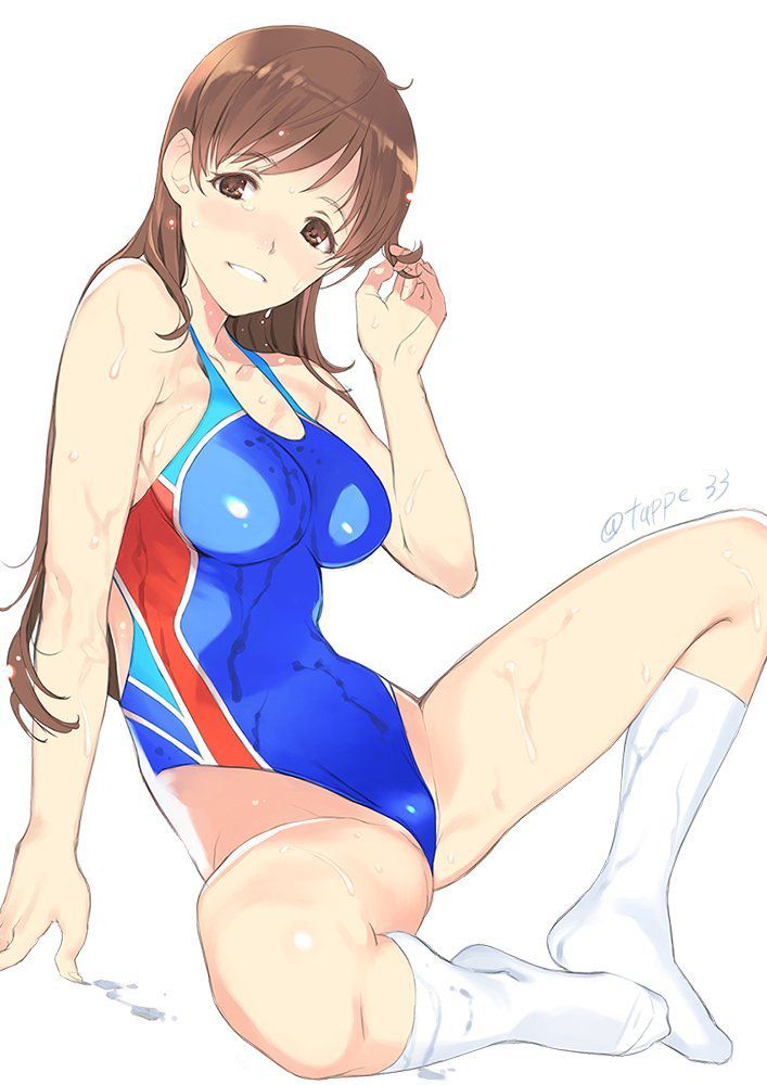 Isn't the new use of swimming swimsuits not underwater, but athletics? Two-dimensional erotic image of a sexy girl in a swimsuit that makes you think 21