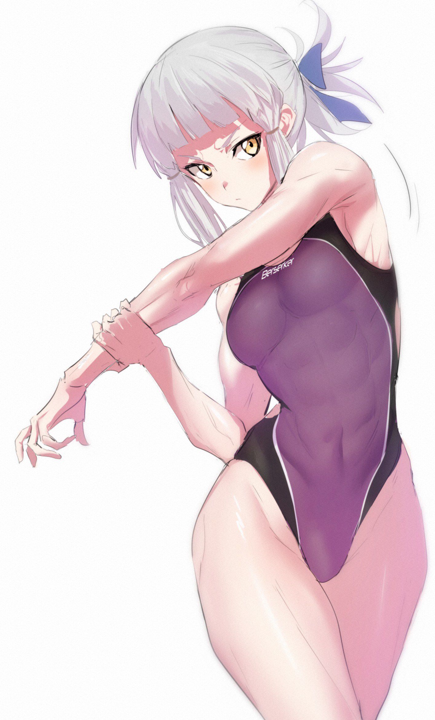 Isn't the new use of swimming swimsuits not underwater, but athletics? Two-dimensional erotic image of a sexy girl in a swimsuit that makes you think 25