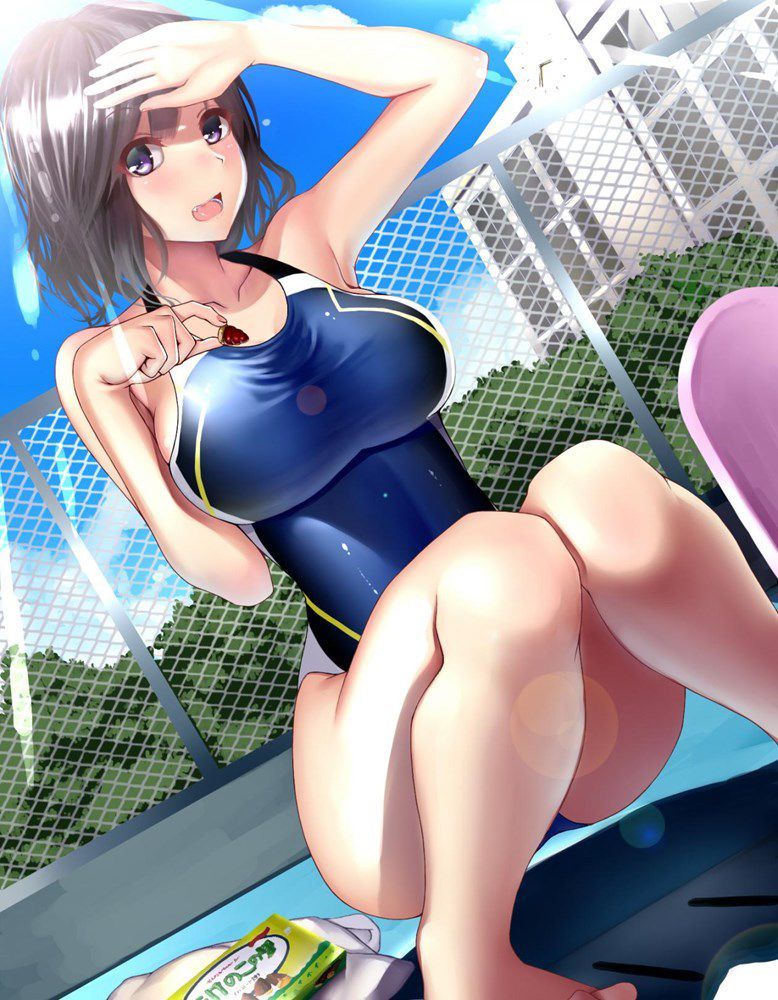 Isn't the new use of swimming swimsuits not underwater, but athletics? Two-dimensional erotic image of a sexy girl in a swimsuit that makes you think 7
