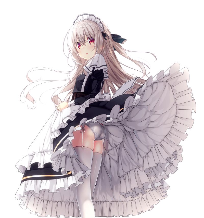 Maid clothes are pretty much-even items, aren't they? If you look closely, there is a lot of exposure ... Can you work in such clothes? 2D erotic image called 18