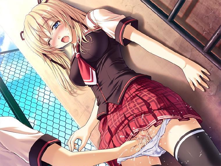 Two-dimensional erotic image that a schoolgirl is too pleasant and squirting www is too 16