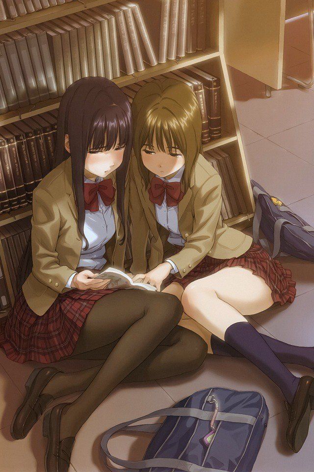 Yuri 2D erotic image that there is nothing too much thing because it is just flirting with girls 1
