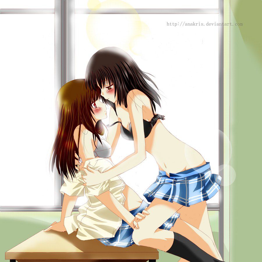 Yuri 2D erotic image that there is nothing too much thing because it is just flirting with girls 17