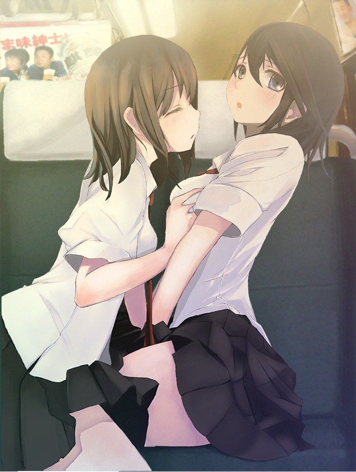 Yuri 2D erotic image that there is nothing too much thing because it is just flirting with girls 38
