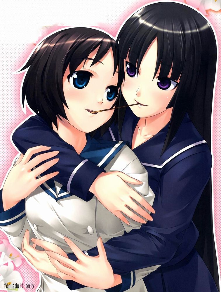Yuri 2D erotic image that there is nothing too much thing because it is just flirting with girls 40